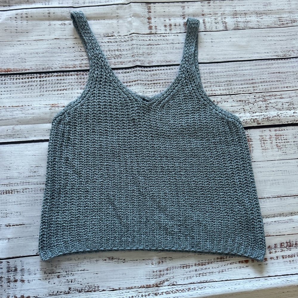 moon & madison Gray Knit Tank Top